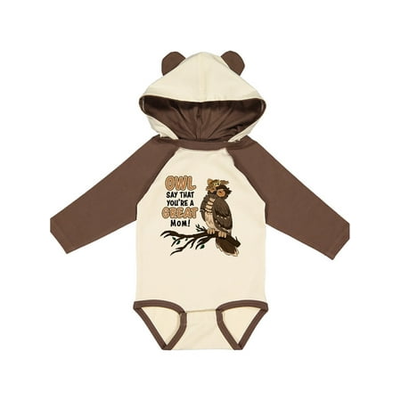 

Inktastic Owl Say That You re A Great Mom-Cute Owl Family Gift Baby Boy or Baby Girl Long Sleeve Bodysuit
