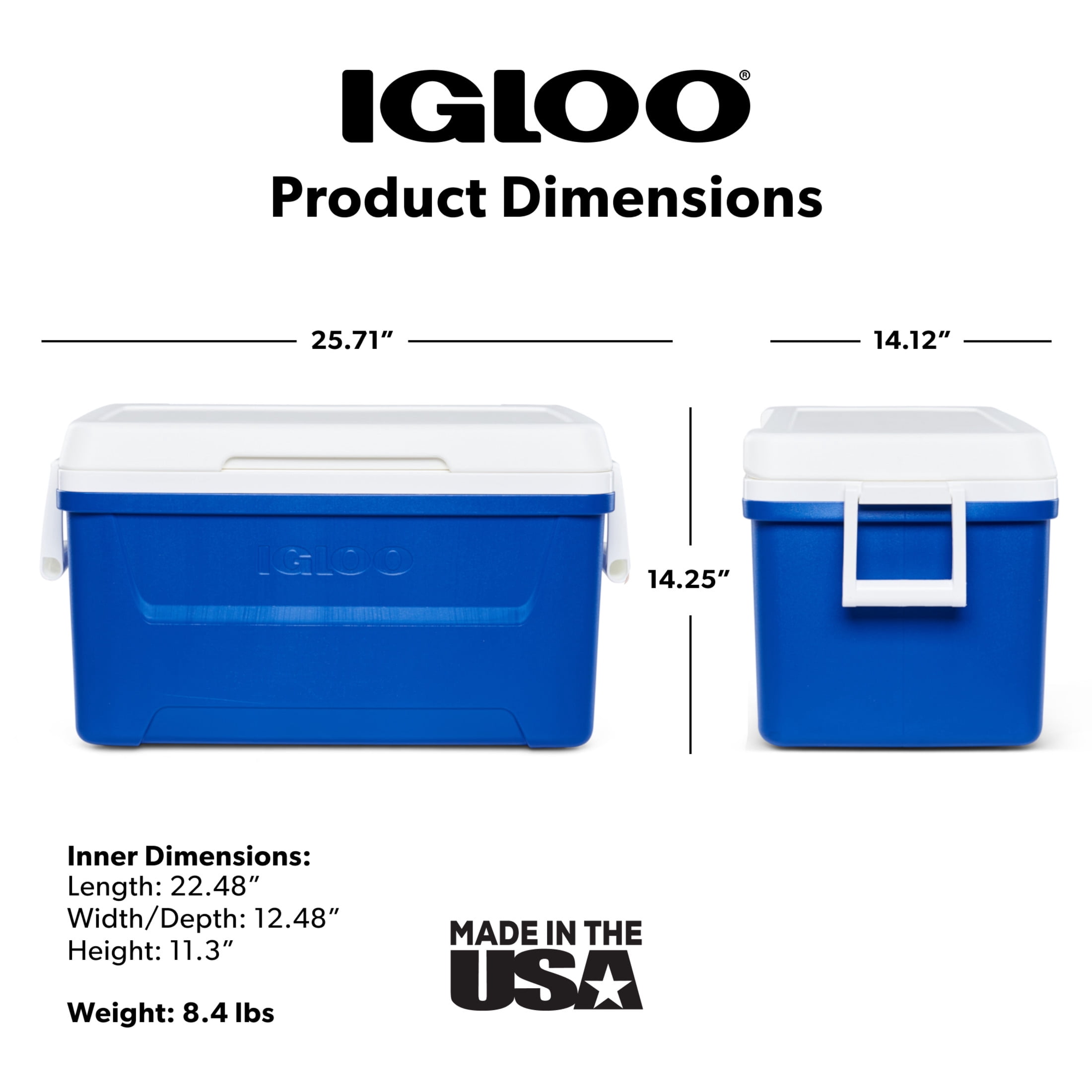 Igloo 48 QT Laguna Hard Sided Ice Chest Cooler, Blue