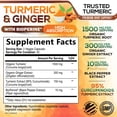 thumbnail image 3 of Turmeric Curcumin Supplement - 95% Curcuminoids with Organic Turmeric & Ginger, BioPerine Black Pepper Extract for Best Absorption, Natural Vegan Joint Support, Non-GMO, Bottled in USA - 120 Capsules, 3 of 10