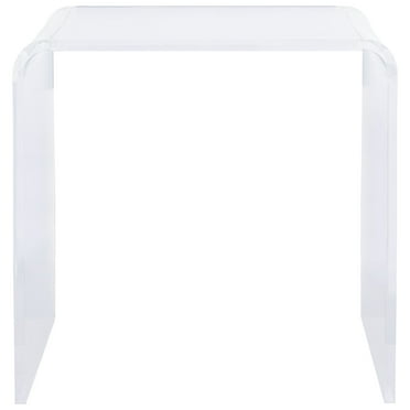 SAFAVIEH Pryor Modern Style Acrylic Side Table, Clear (17.5 in. W x 11.5 in. D x 18 in. H)
