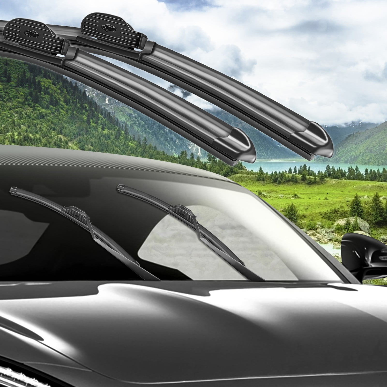 Yeahmol Fit For Toyota C-HR 2018, 26"+16"+14"+12" replacement for Windshield Wiper Blades and Rear Wiper with Arm Y24J4V6S