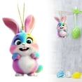 thumbnail image 2 of CoreLiving Acrylic Bunny Pendants Spring Easter Hanging Decorations Cartoon Rabbit Ornaments for Tree Easter Eggs Decor for Mini Tree Easter Bunny Tree, 2 of 9