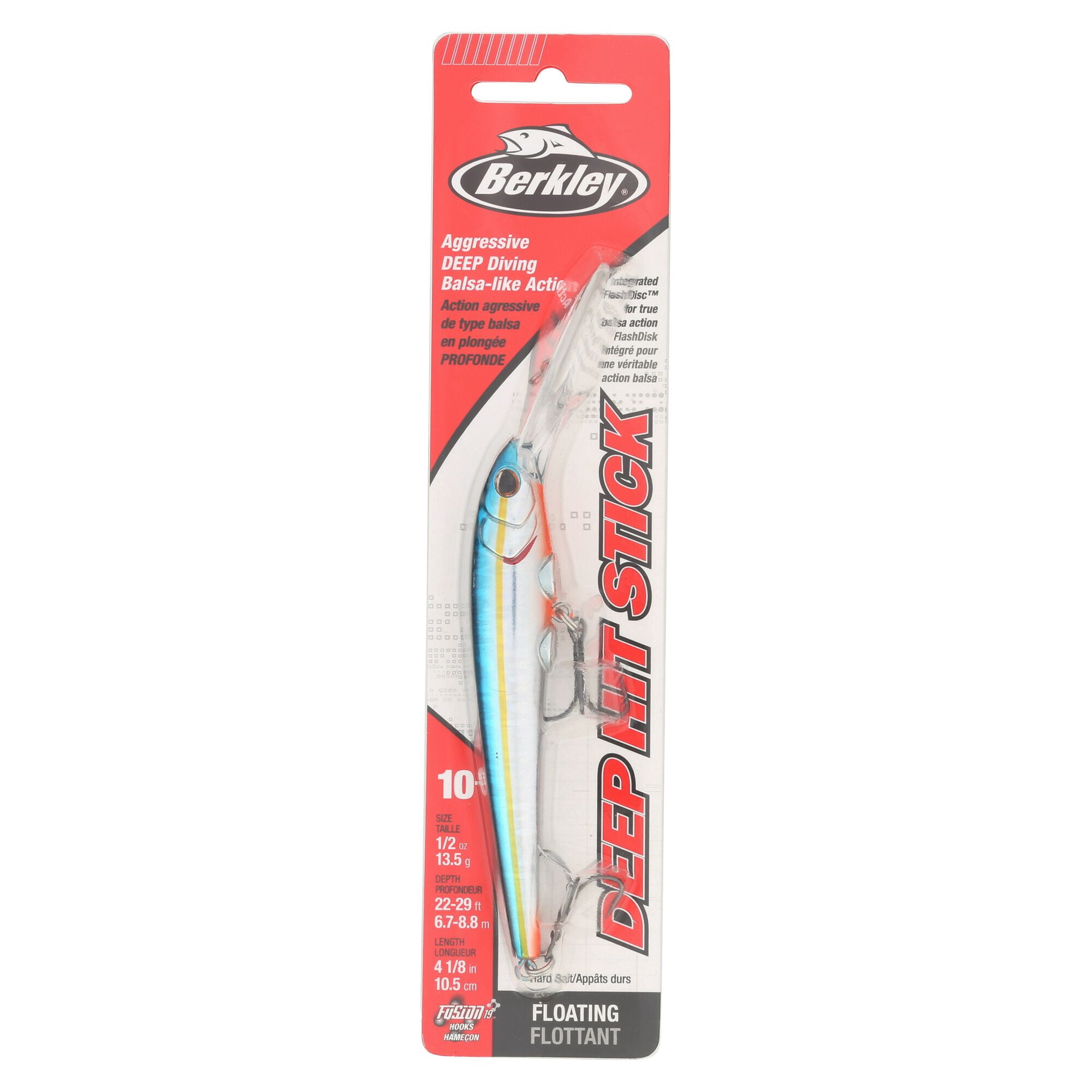 Berkley Deep Hit Stick, 4.25 in, Crankbaits, Slick Blue Alewife (1-count)