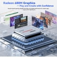 thumbnail image 3 of 17.3" FHD Gaming Laptop 32GB DDR5 RAM 1TB SSD AMD Ryzen 7 7735HS (Beats i7-12650H, 8-Core) with AMD Radeon 680M GPU 100W Type-C Wi-Fi 6E Backlit Keyboard Fingerprint 58Wh Battery Blue, 3 of 7