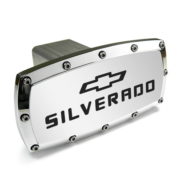 Chevrolet Red Silverado Engraved Billet Aluminum Tow Hitch Cover