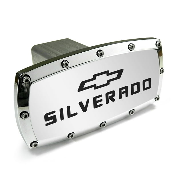Chevrolet Red Silverado Engraved Billet Aluminum Tow Hitch Cover