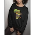 thumbnail image 3 of African Continent Ethnic Style Sweatshirt Women -Image by Shutterstock, Female Large, 3 of 4
