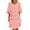 Pink, variant on Winter Dresses for Women 3/4 Sleeve Casual Solid Color Ayered Cake Skirt Round Neck Dresses
