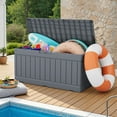 thumbnail image 6 of Vineego Large Outdoor 82 Gallon Storage Resin Deck Box, Gray, 6 of 7