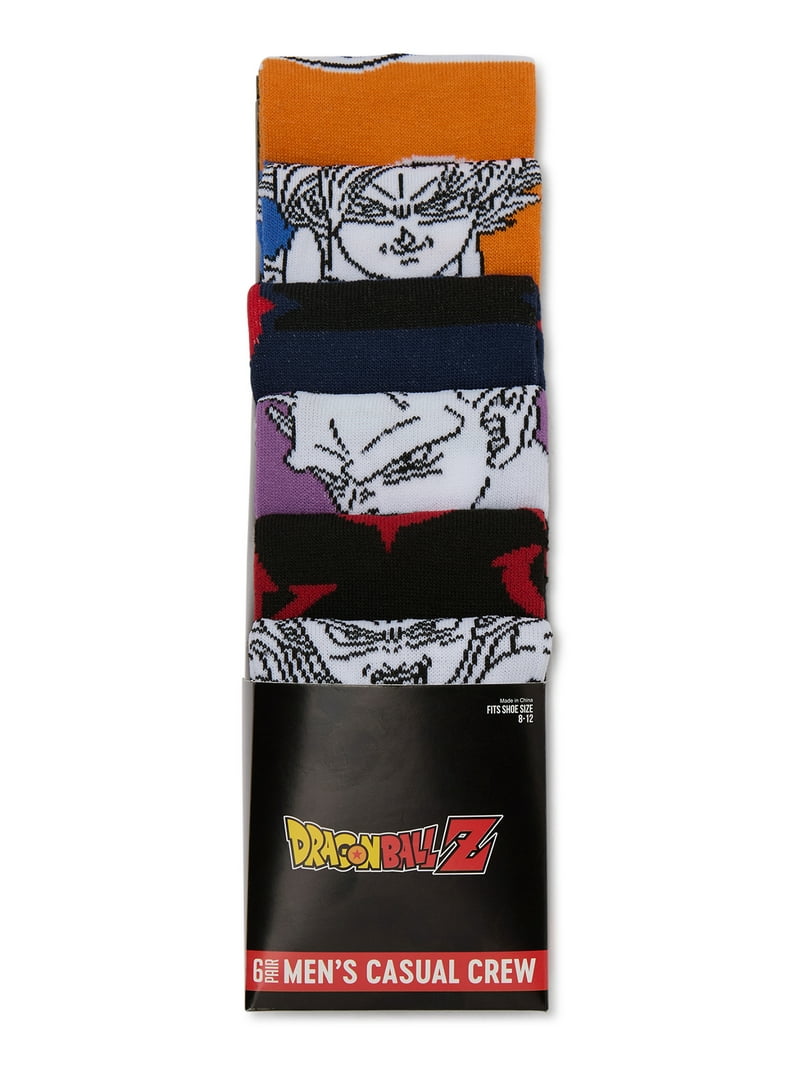 License Dragon Ball Z Crew Socks, 6-Pack - Walmart.com