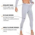 thumbnail image 4 of MANIFIQUE Thermal Underwear for Men Set Crewneck Ultra Thin Long Johns Top & Bottom Set, 4 of 6