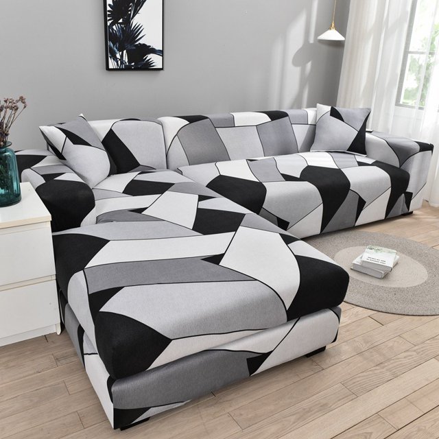 YIJIA Stretch Full Cover Sofa Cover Sofa Cushion Protector Long Sofa 1/2/3/4 Seater