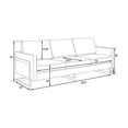 thumbnail image 7 of Modern Velvet Sofa - Mid-Century Design with Gold Legs - Comfortable Living Room Couch, 7 of 7
