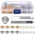 thumbnail image 1 of 100 Pcs Grommet Kit, 6mm Grommets Sewing Metal Tarp Grommets With 3pcs Grommet, 1 of 5