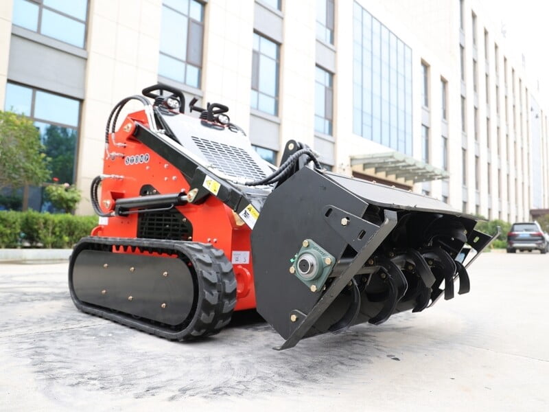 TYPHON Hydraulic Rotary Plow Tiller Attachment for Skid Steer Loaders. Heavy-Duty Soil Prep Tool