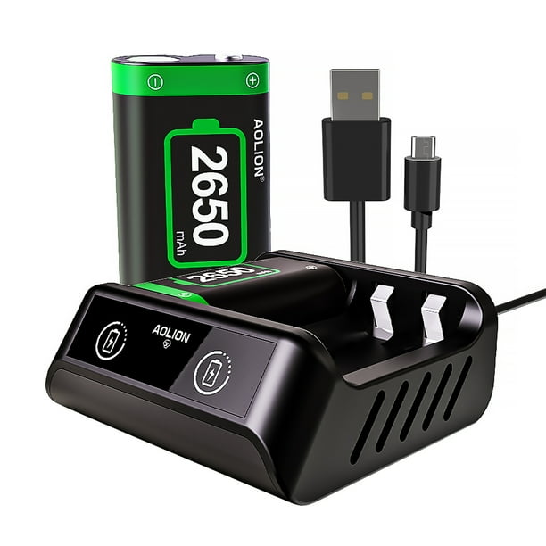 Cargador de batería FLhrweasw controlador + 2 baterías recargables 2650 mAh Xbox Series X
