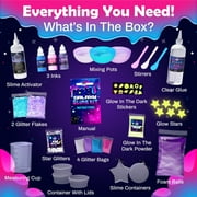 Original Stationery Galaxy Slime Kit with Glow in The Dark Stars & Slime Powder to Make Glitter Slime & Galactic Slime for Boys and Girls