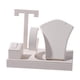 thumbnail image 3 of Expositor de joyas, soporte para pulseras, organizador de pendientes con barra en T, expositor de collares Blanco, 3 of 9