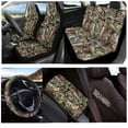 thumbnail image 2 of KUIFORTI Camo Hunting Car Seat Covers Full Set of 8 Includes Front Seats and Rear Bench Covers Seatbelt Strap Pads Washable Car Steering Wheel Accessories with Car Armrest Cover for SUV,Sedan, 2 of 5