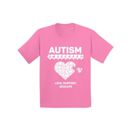Awkward Styles Youth Autism Awareness Shirt Kids Love Support Educate Autism Shirts Autism Awareness T Shirt Autistic Pride Autism Puzzle Shirts for Kids Boys Autism Shirt Autism Gifts for