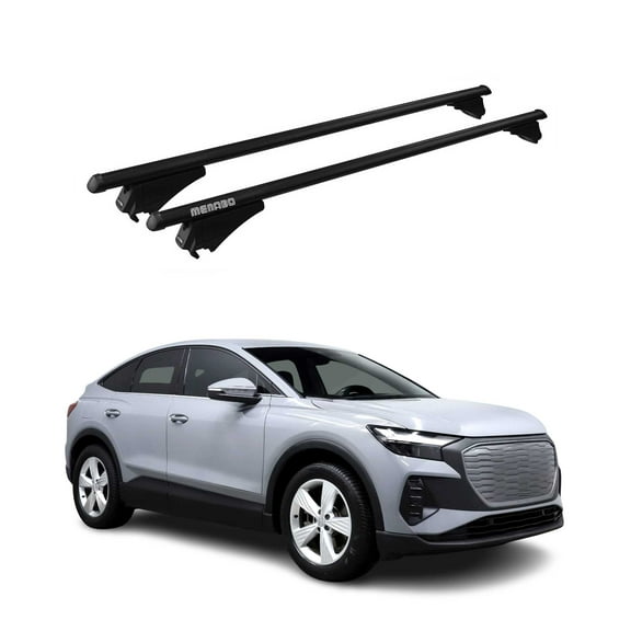 OMAC Roof Racks Cross Bars fits Audi Q4 E-Tron F4 2022-2024 Black Alu 2Pcs