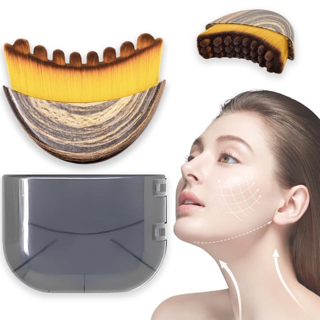 Cepillo facial de contorno linfático para drenaje linfático