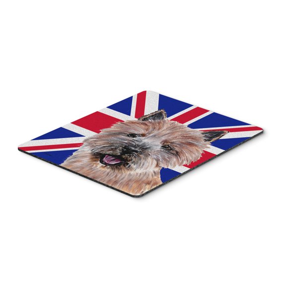 Carolines Treasures SC9877MP "Norwich Terrier with English Union Jack British Flag Mouse Pad Hot Pad or Trivet" Large