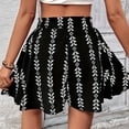 thumbnail image 4 of UDAUDU Womens Flowy Shorts Summer Casual Ruffle Drawstring Elastic Waist Beach Vacation Bottoms Trouser Black M, 4 of 6