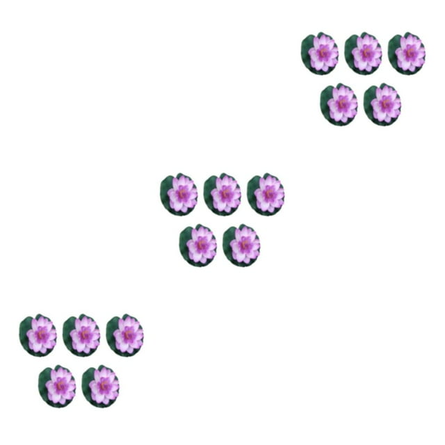 Ruiboury 5piece Float Artificial Flower Eco-friendly Long-lasting Durability Realistic light purple 3Set