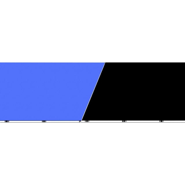 Telón de fondo azul de doble cara, azul y negro, 30 x 127 cm