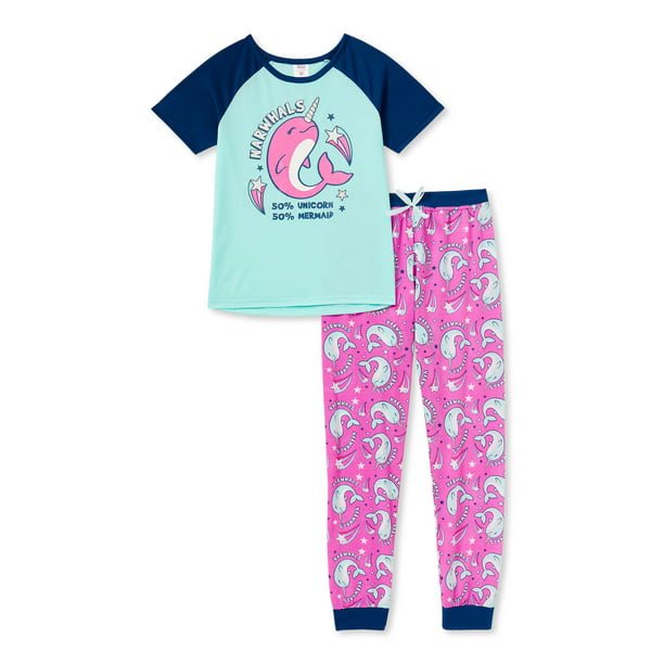 LOLA Girls Pajama Short Sleeve Set, 2-Piece, Sizes, 4-16