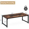 thumbnail image 2 of Tribesigns 78.7" Dining Table, Industrial Kitchen Table for 8-10 Person, Rectangular Dinner Table for Dining Room Kitchen Living Room, with Heavy Duty Metal Legs, Rustic Brown, 2 of 7