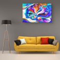 thumbnail image 5 of Startonight Canvas Wall Art Abstract - Abstract FACES Flower Power Painting - Large Framed 32" x 48", 5 of 6
