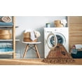 thumbnail image 2 of Ahgly Company Machine Washable Indoor Round Abstract Saffron Red Area Rugs, 5' Round, 2 of 7