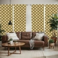 thumbnail image 2 of Ambesonne Plaid Window Curtains, Brown Diagonal Retro, Each 28" W x 63" L, Pale Brown Green Beige, 2 of 5