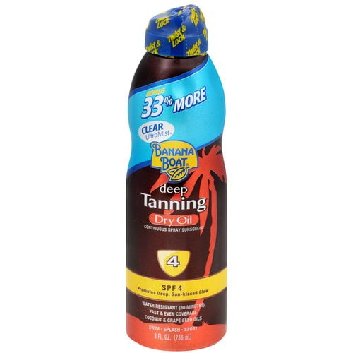 Banana Boat Deep Tanning Dry Oil with Argan Oil Spray Sunscreen SPF 4