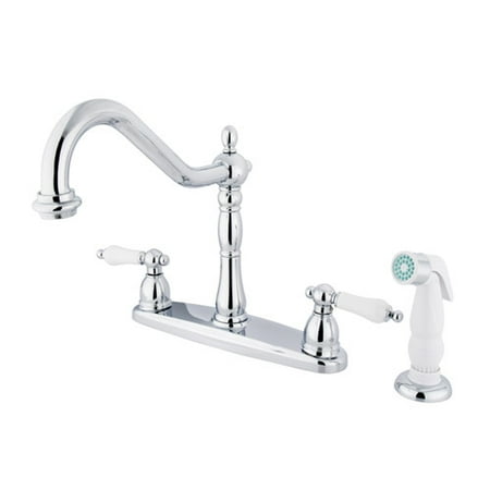 Kingston Br Kb1751pl Heritage 8 Center Kitchen Faucet With Non This On Opens A Dialog That Displays Additional Images For Product With The Option To Zoom In Or Out