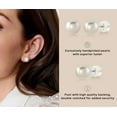 thumbnail image 4 of THE PEARL SOURCE White Japanese Akoya Real Pearl Earrings for Women - 14k Gold Stud Pearl Earrings | Hypoallergenic Earrings with Genuine Cultured Pearls, 6.5-7.0mm, 4 of 6