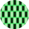 thumbnail image 1 of Ahgly Company Tapis Rond Lavable en Machine Intérieur Transitionnel Vert, 7 Pieds Rond, 1 of 7