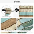thumbnail image 5 of Farmhouse Teal Brown Kitchen Curtains, Ombre Wooden Vintage Light Filtering Window Curtain Panels, 2Pcs Rod Pocket Window Treatments Set for Study Room Bathroom Bedroom 52x54 Inches, 5 of 9
