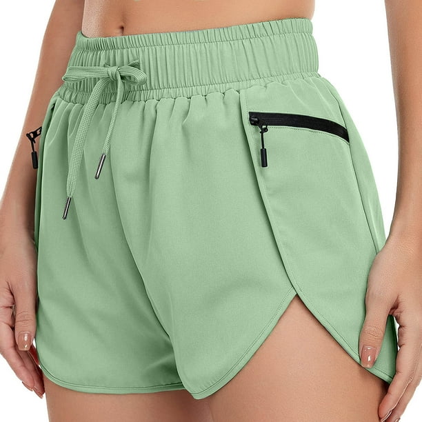 Dqueduo Womens Shorts Summer Plus Size Running Lined Athletic Sports