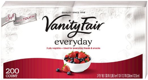 Vanity Fair Servietten Everyday – Family Pack Mit 200 Weißen Servietten