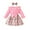 Pink, variant on Infant Newborn Baby Girl Ruffle Long Sleeve Romper Bowknot Plaid Skirt Set Outfits 0-18M Girls Fall Winter Dresses