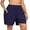 navy blue, variant on Alove Womens 6" Swim Shorts Built-in Brief Solid High Waisted Board Shorts with Pockets Quick Dry UPF50+ Swimsuit Bottoms