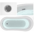 thumbnail image 3 of HEATGENE 61 Inches Acrylic Freestanding Bathtub Vintage Bathtub Contemporary Soaking Tub Easy to Install UPC Certified Drain & Overflow Assembly Included, 3 of 7