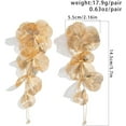 thumbnail image 5 of Flower Dangle Drop Earrings Long Dangle Earrings for Women Flower Dangle Earrings Statement Earrings Long Tassel Earrings Chunky Gold Statement Jewelry, 5 of 8