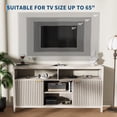 thumbnail image 3 of 59in Fluted TV Stand, TV Console Table Entertainment Center Modern Wood TV Consoles with Adjustable Shelf for 50/55/60/65 TV Living Room Bedroom, 3 of 6