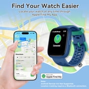 2026 Cillso Smart Watch for Kids with Find My, 1.83 HD Touch Screen, BLE5.3, IP68 Waterproof, Multiple Sports Modes, Activity Tracker Pedometer,Ideal Gift, Blue