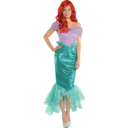 Costumes USA The Little Mermaid Ariel Costume for Adults, Includes a Dress with a Fitted Sequin