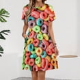 thumbnail image 2 of Fruit Loops Women's Dress Short Sleeve Summer Sundress Summer Women Clothes, 2 of 7